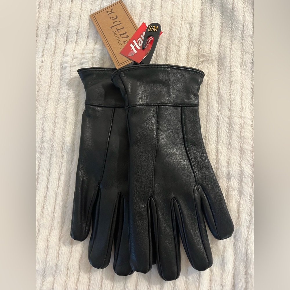 Women's Elegant Black Genuine Leather Gloves